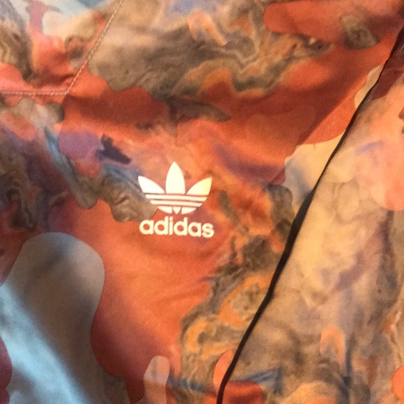 Adidas pullover jacket. Marble pattern. Worn once. - Picture 2 of 3